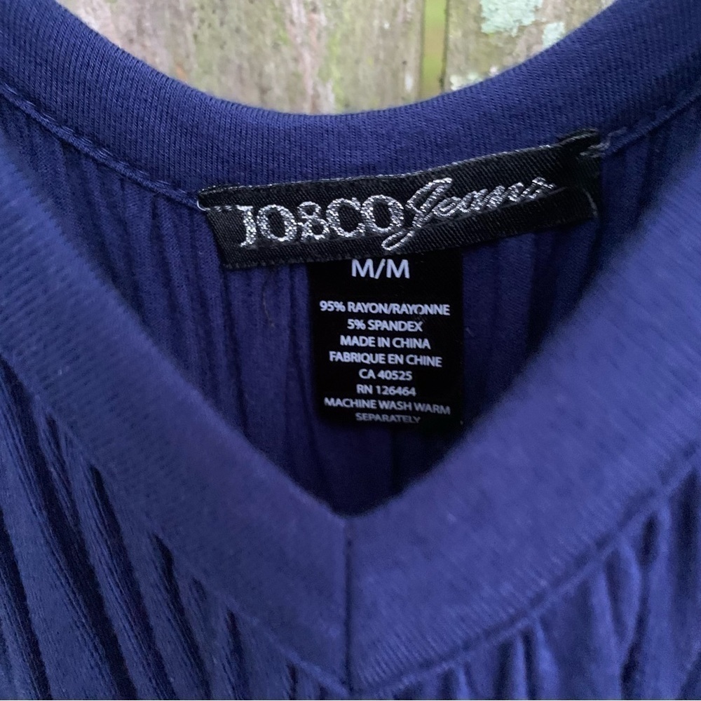 JO&CO Jeans stretchy spaghetti strap navy blue v neck tank top spring summer - Picture 4 of 7